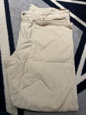 Men's Classic Straight Fit Pants in Beige